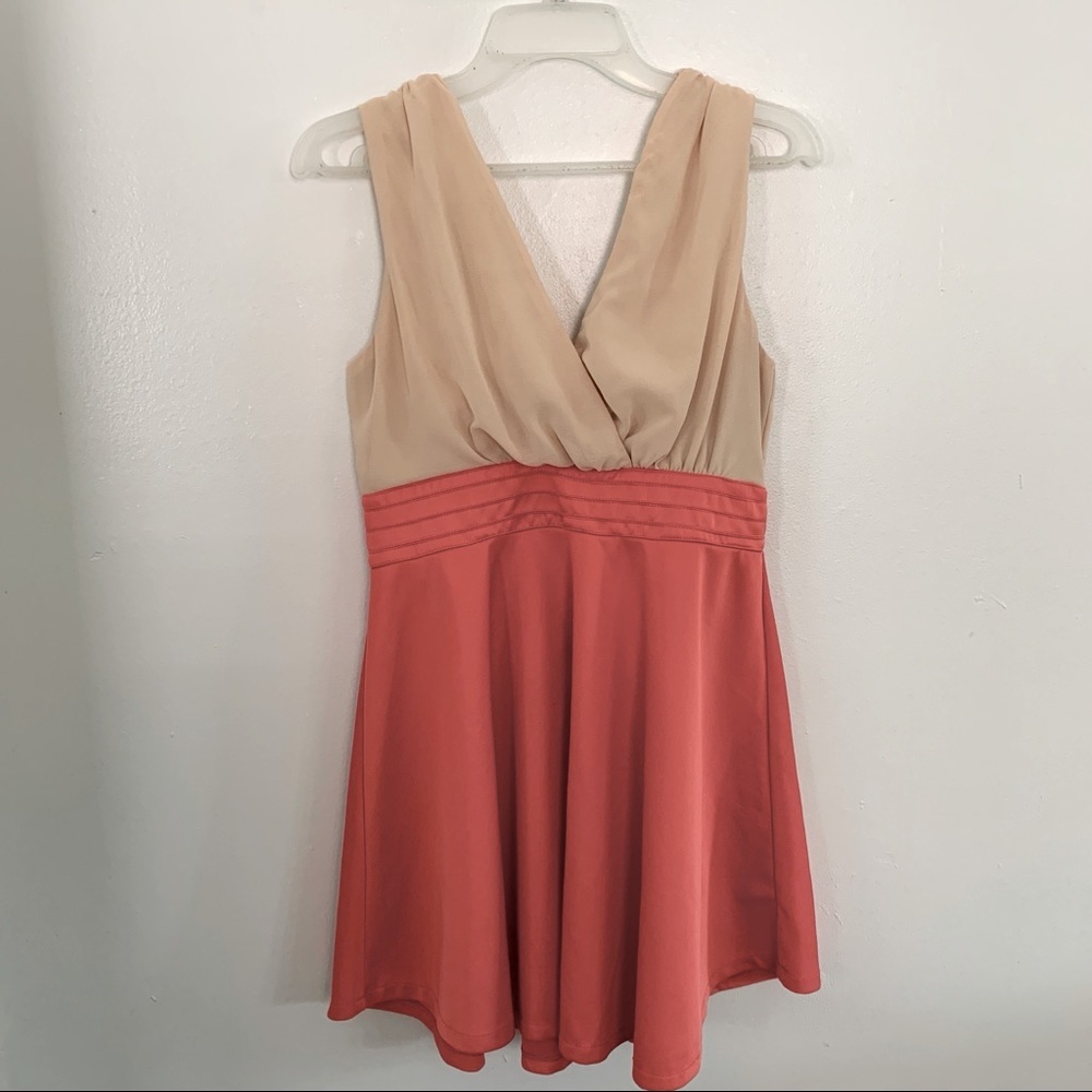 UMGEE Fit and Flare Draped Sleeveless Mini Dress